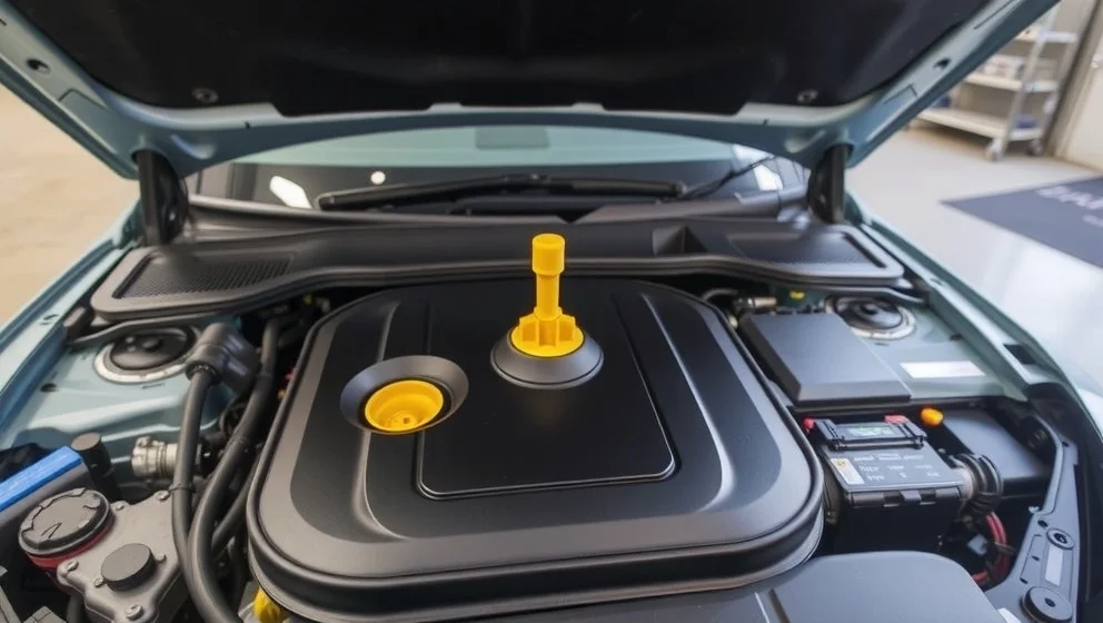 Vart fyller man på motorolja i bilen